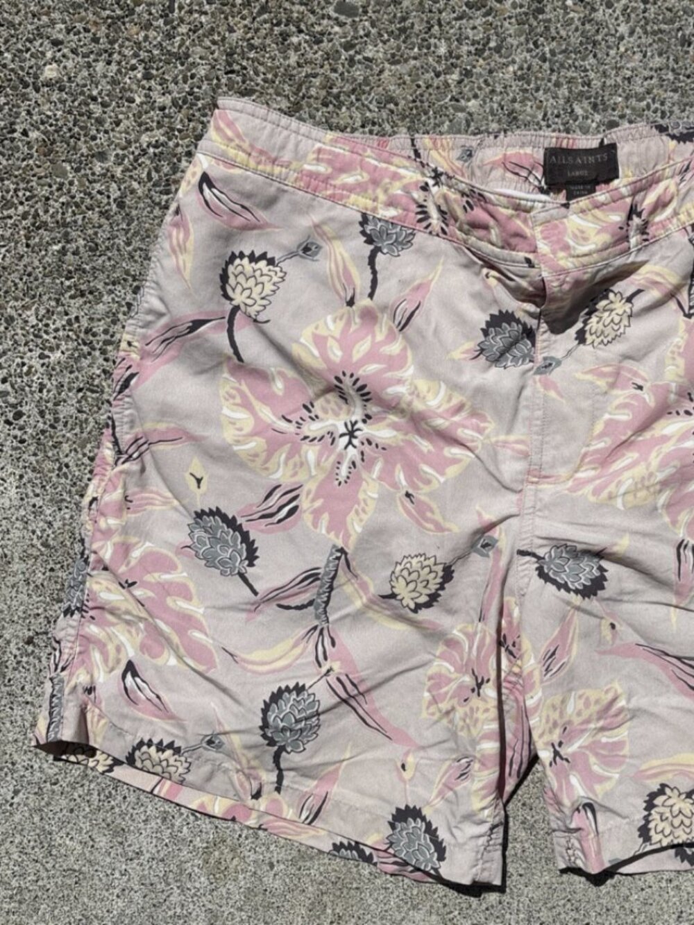 All Saints Swim Trunks / Board Shorts Men’s Large Tropical Lined 6” Floral